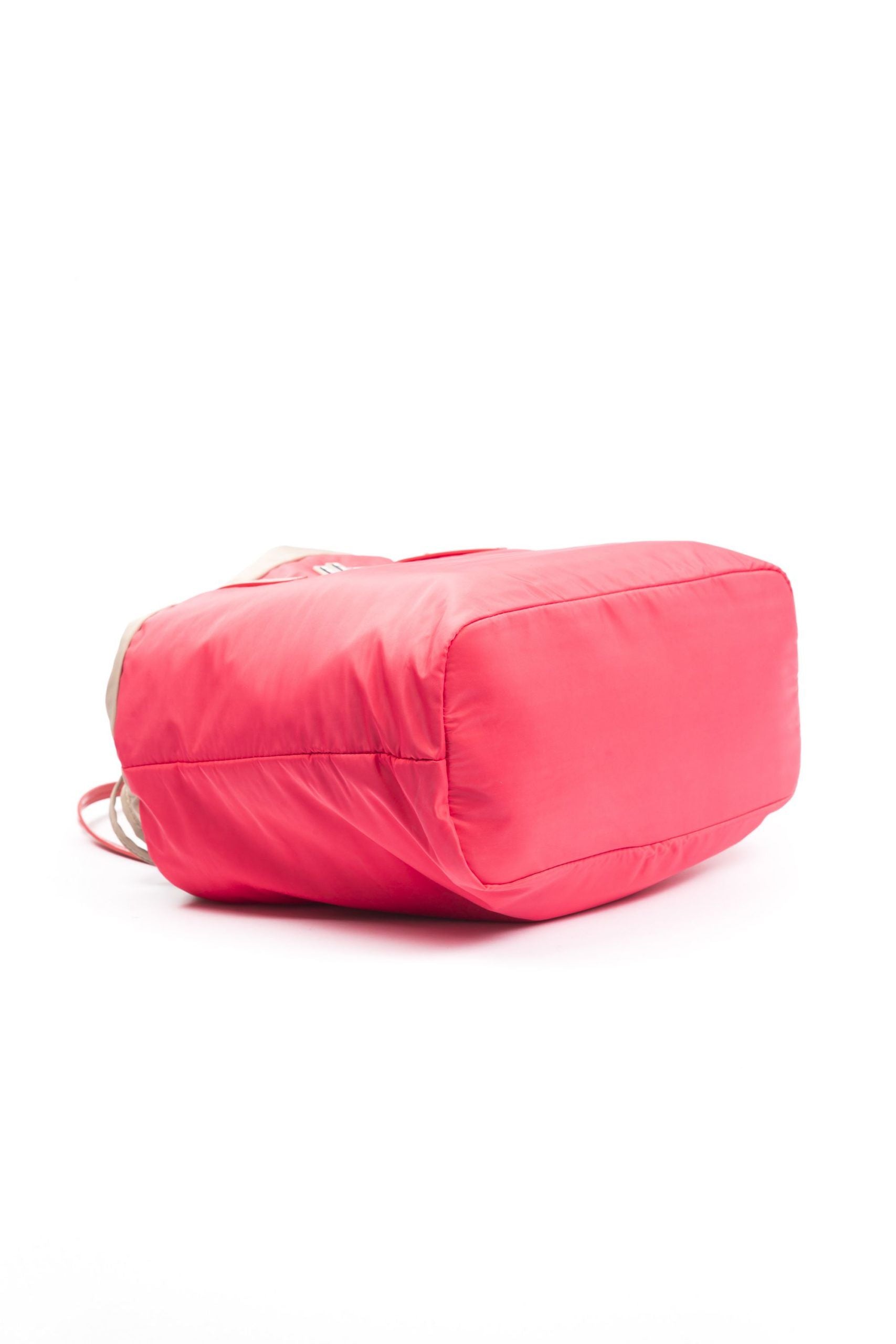 Red Polyester And Patent Leather Shoulder Bag