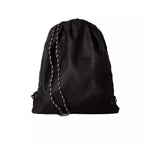 Black Nylon Drawstring Backpack