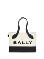 Mini Leather Handbag With Contrast Monogram
