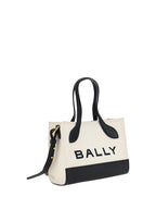 Mini Leather Handbag With Contrast Monogram