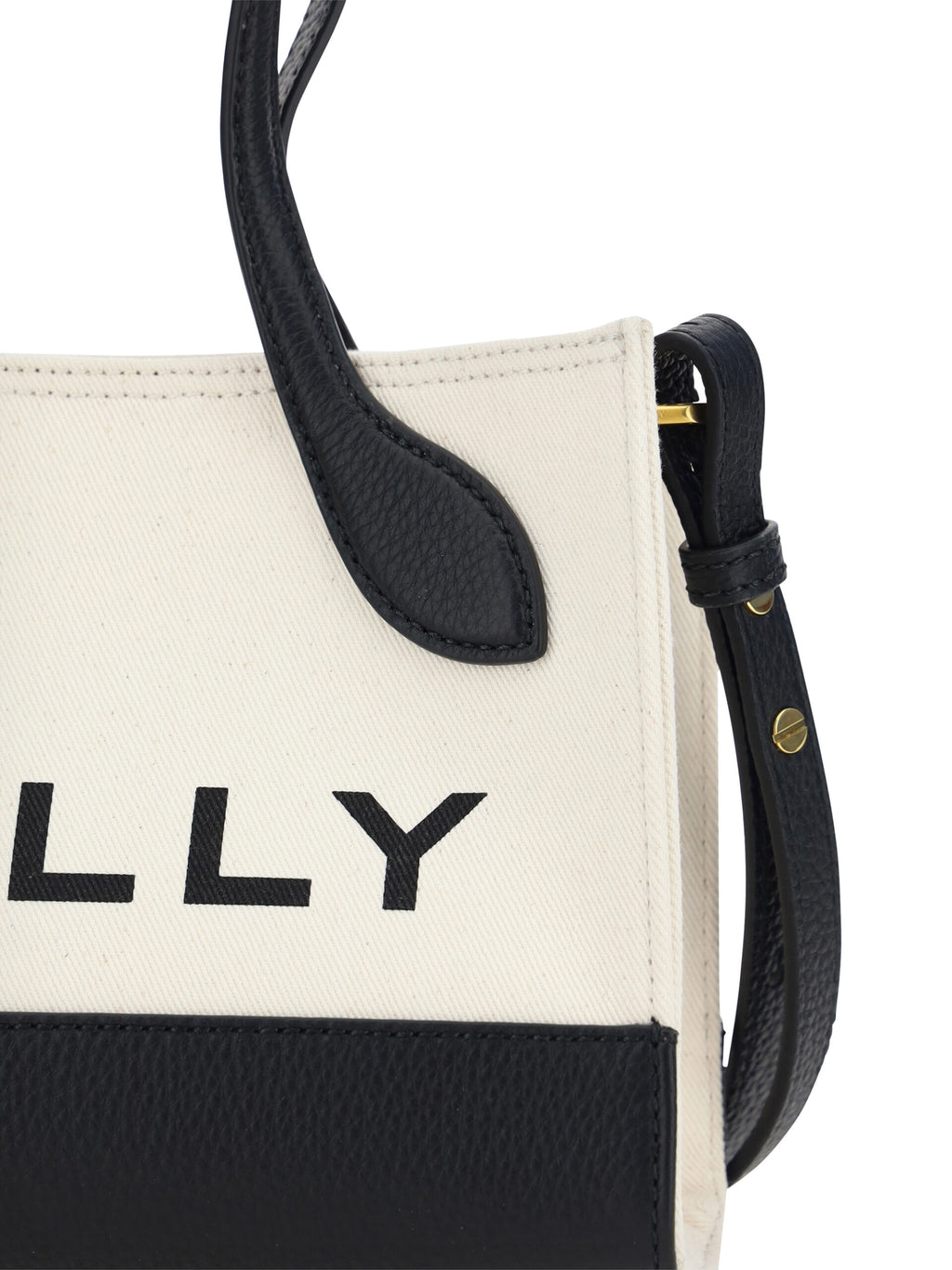 Mini Leather Handbag With Contrast Monogram