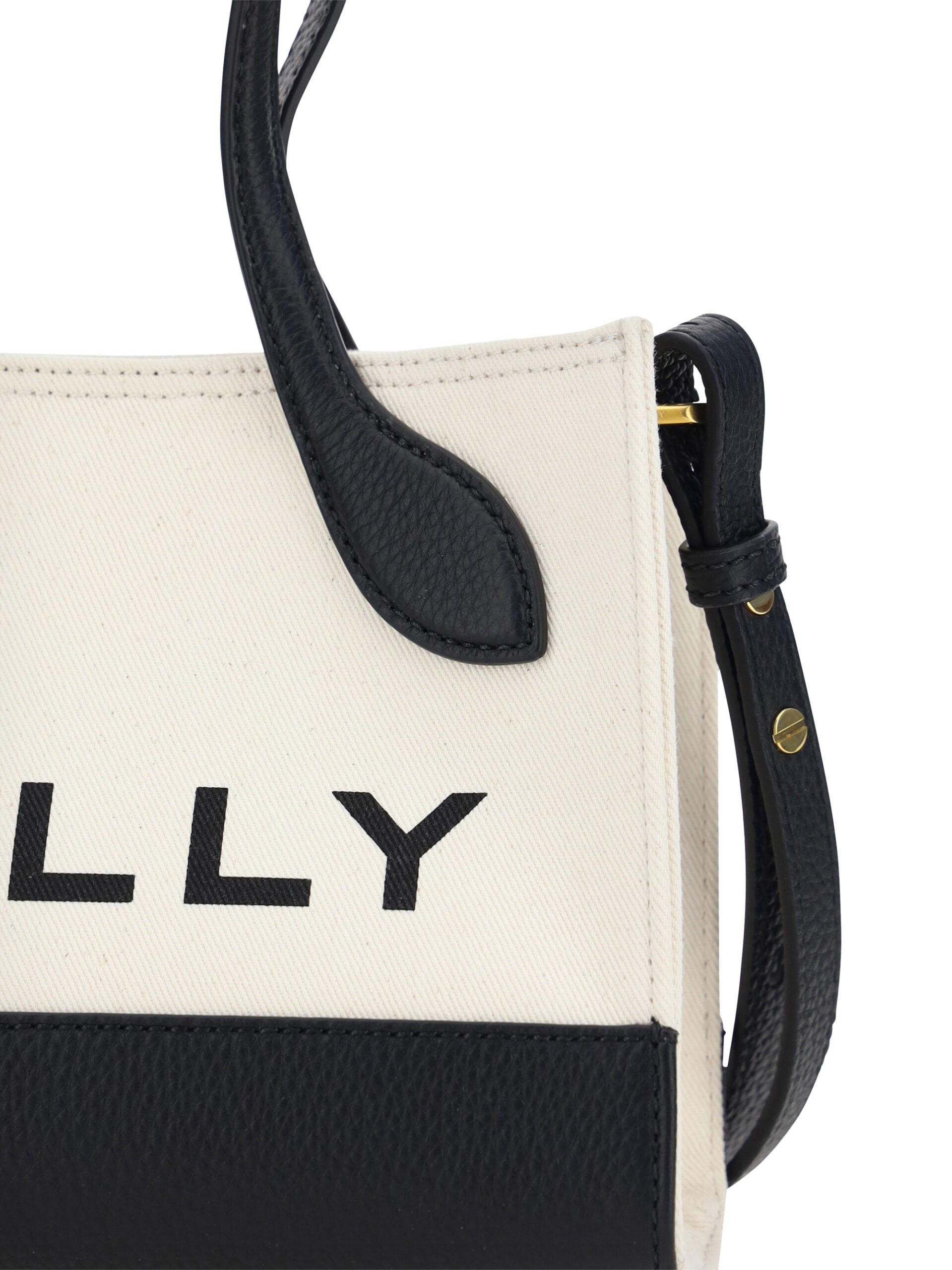 Mini Leather Handbag With Contrast Monogram