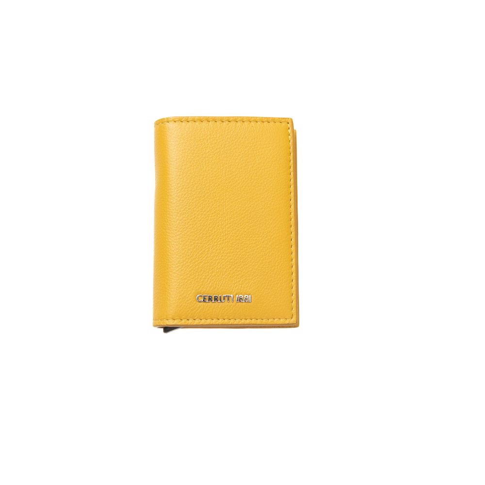 Yellow Calfskin Bifold Wallet