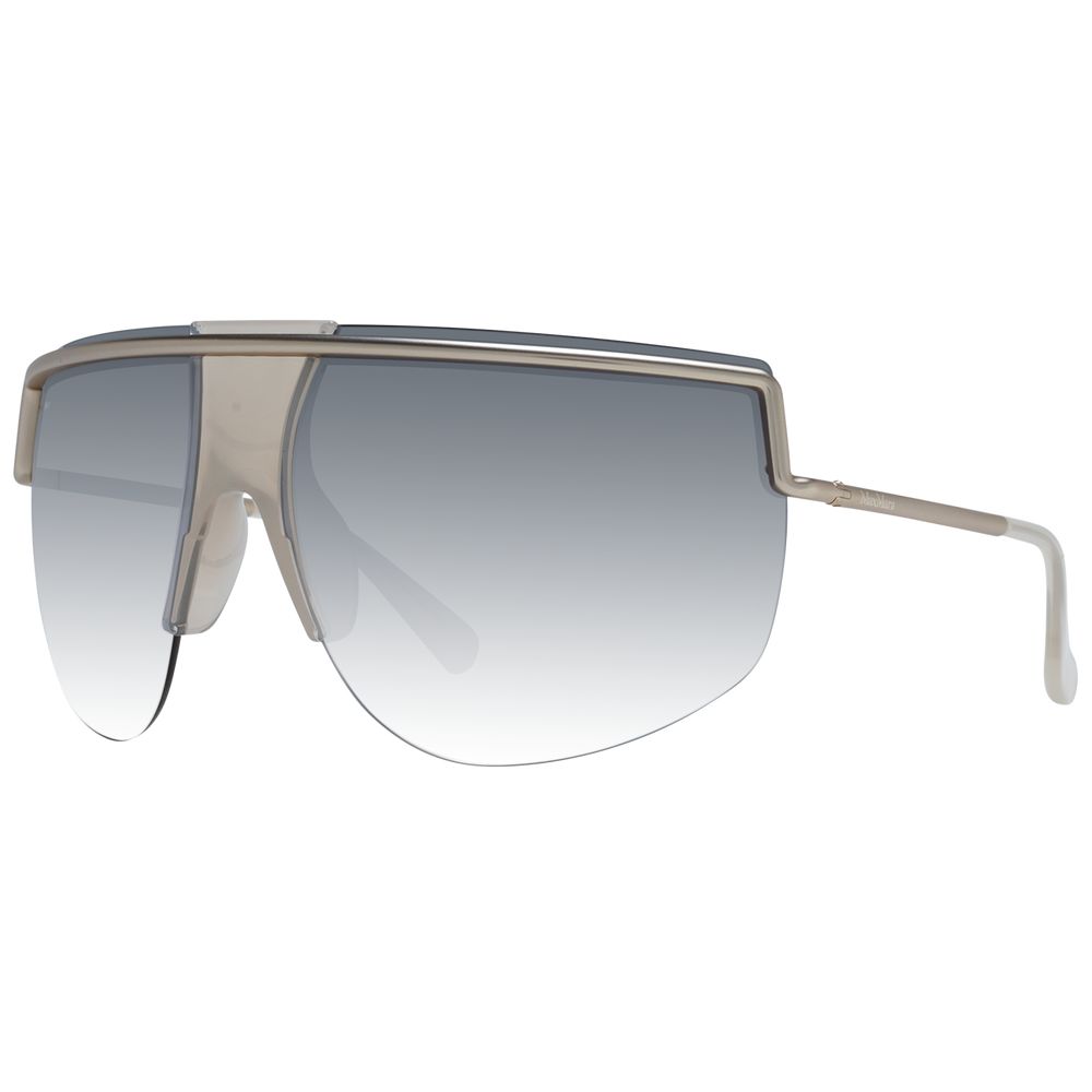Silver Metal Half‑Rim Aviator Sunglasses