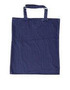 Blue Jersey Logo Shoulder Shopping Tote