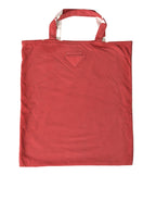 Red Jersey Logo Shoulder Shopping Tote Bag