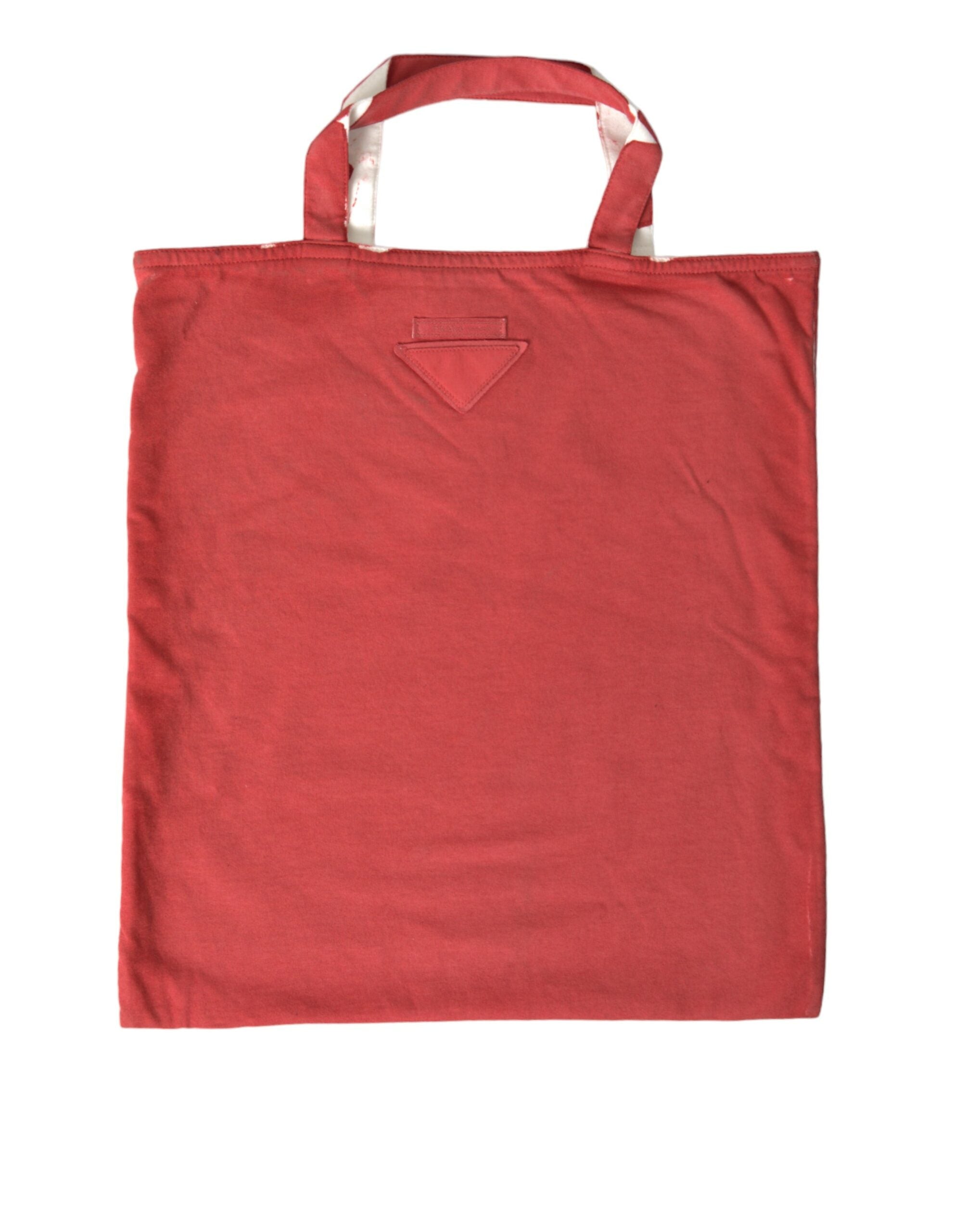 Red Jersey Logo Shoulder Shopping Tote Bag