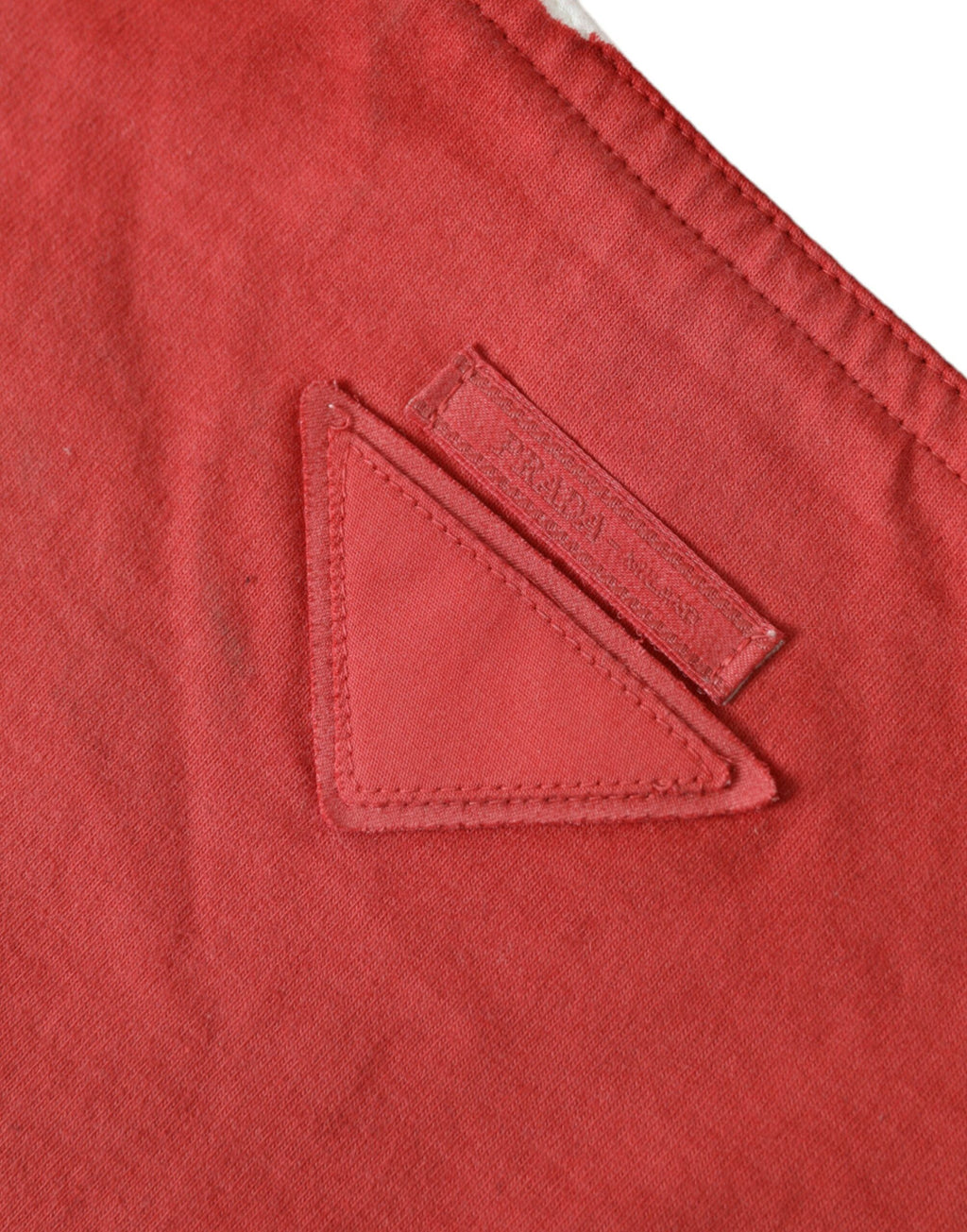 Red Jersey Logo Shoulder Shopping Tote Bag