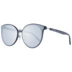 Grey Metal‑Plastic Round Sunglasses