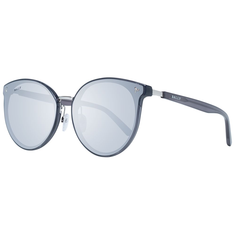 Grey Metal‑Plastic Round Sunglasses