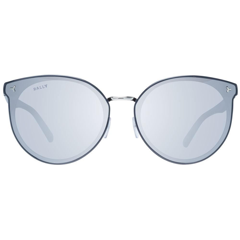 Grey Metal‑Plastic Round Sunglasses