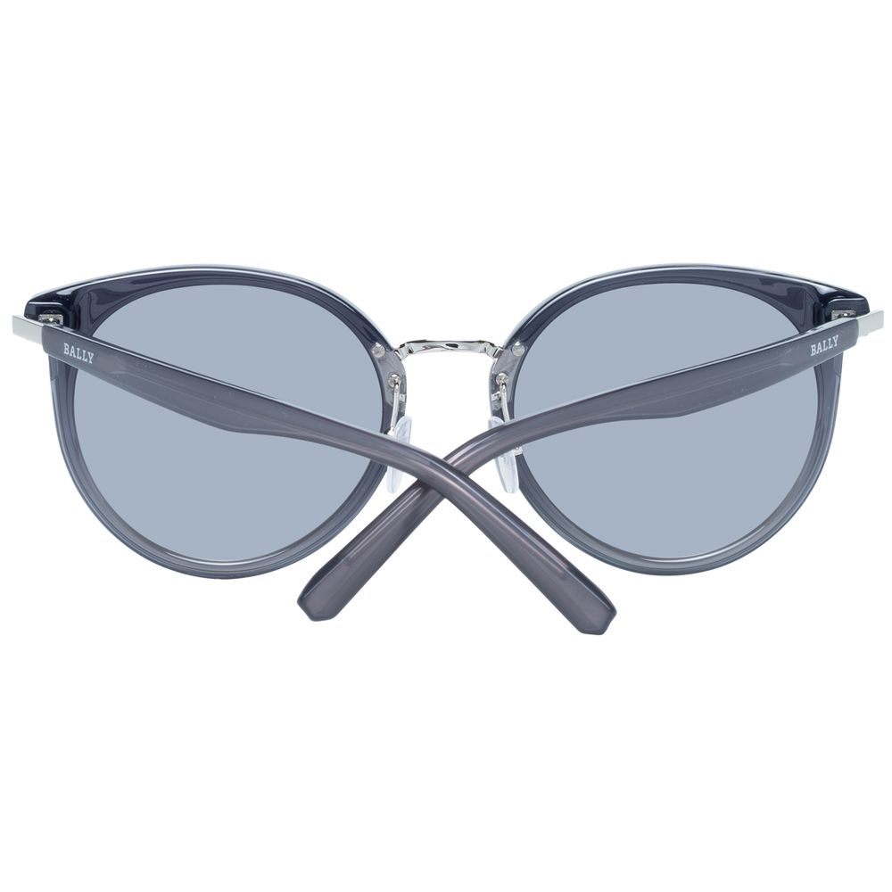 Grey Metal‑Plastic Round Sunglasses