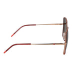 Red Metal Square Sunglasses