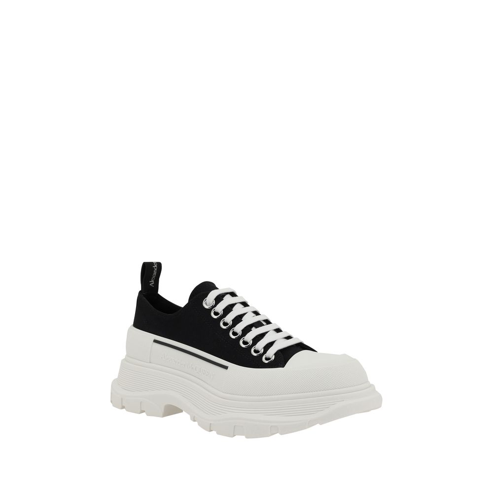Cotton Tread Slick Platform Sneakers