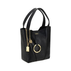 Grained Calf Leather Spin Shoulder Bag