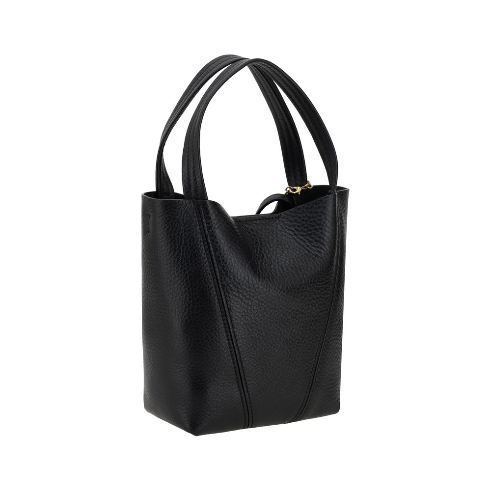 Grained Calf Leather Spin Shoulder Bag