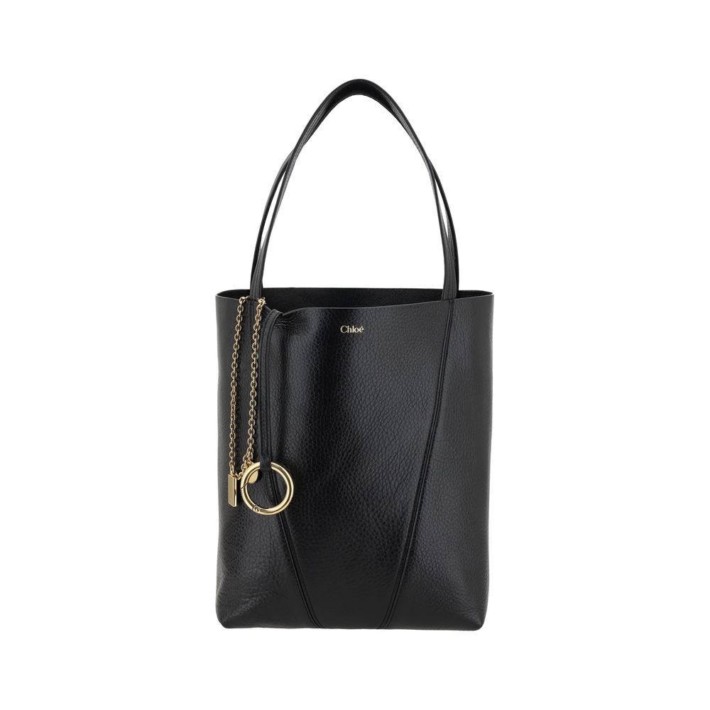 Grained Calf Leather Spin Shoulder Bag