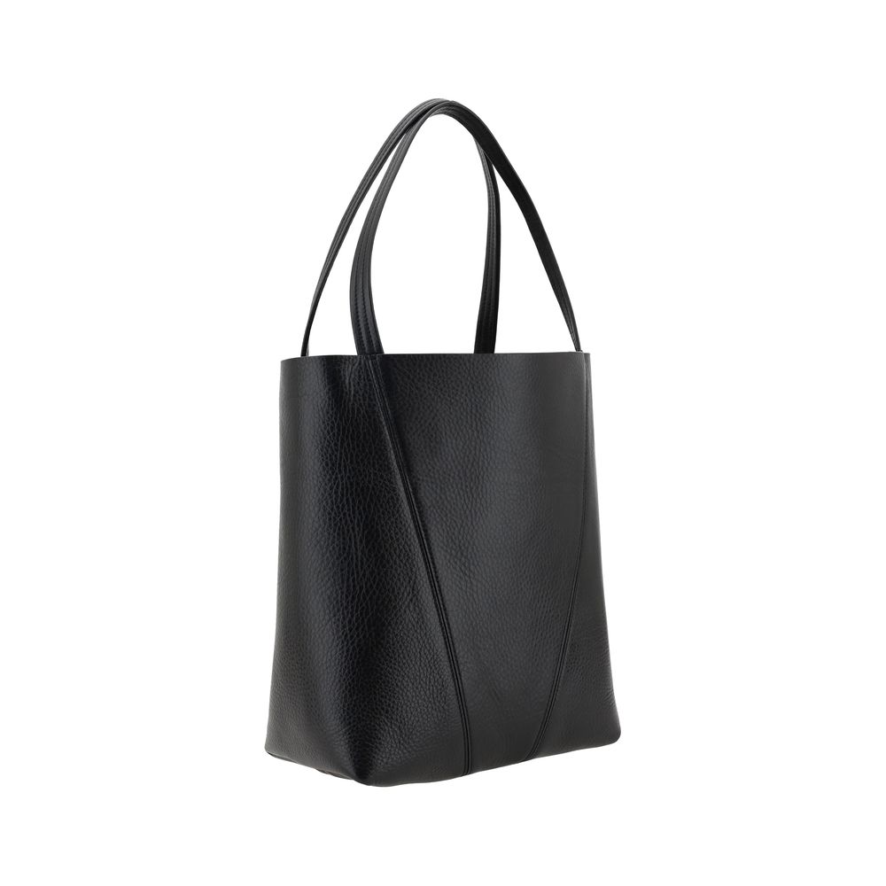 Grained Calf Leather Spin Shoulder Bag