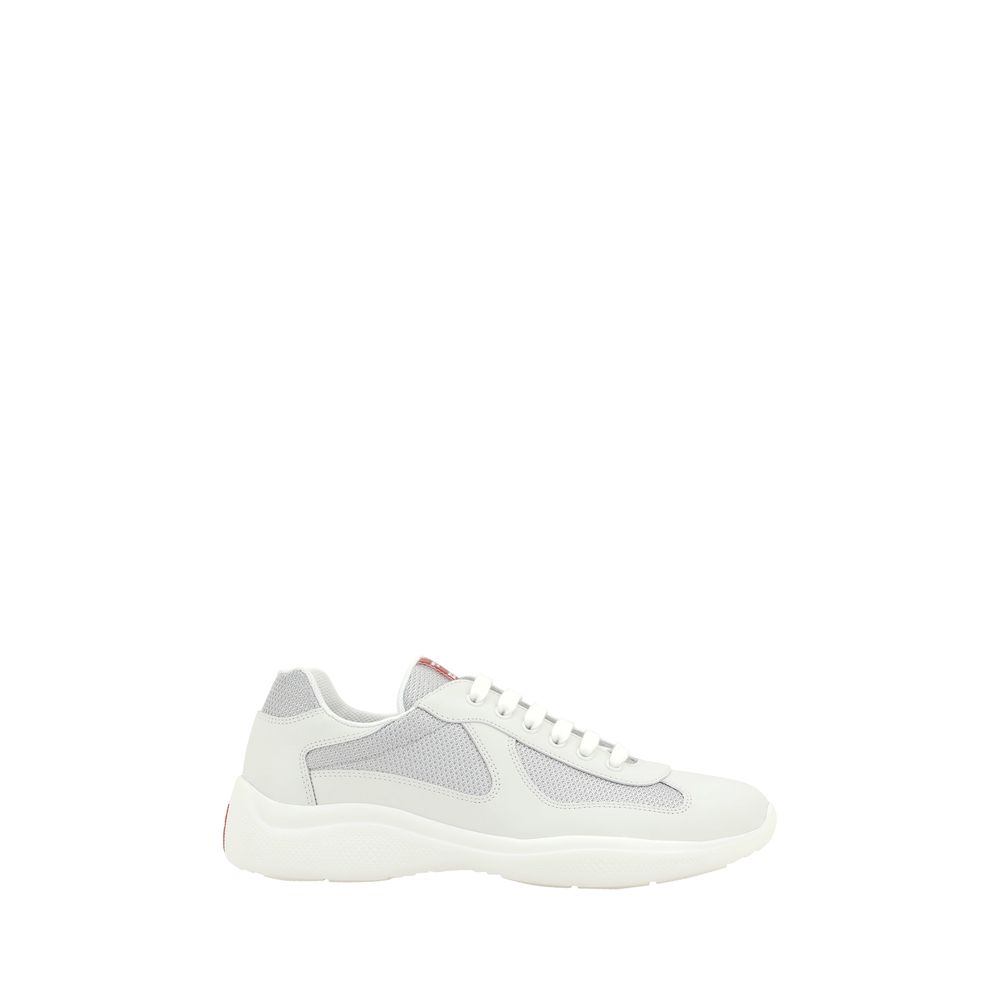 White Polyamide America’s Sneakers Low‑Top