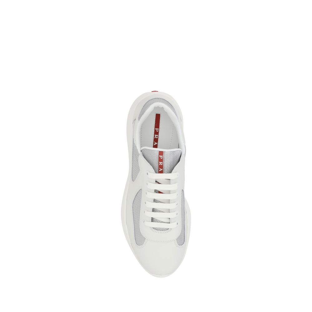 White Polyamide America’s Sneakers Low‑Top