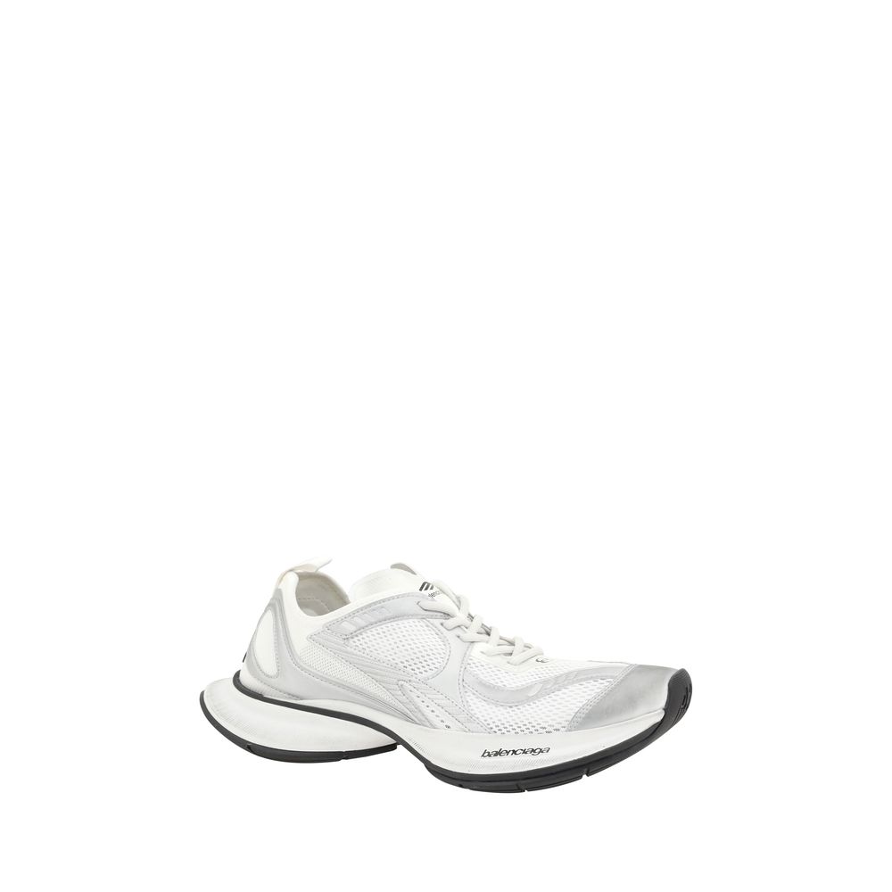 Circuit Polyurethane and Fabric Platform Sneakers