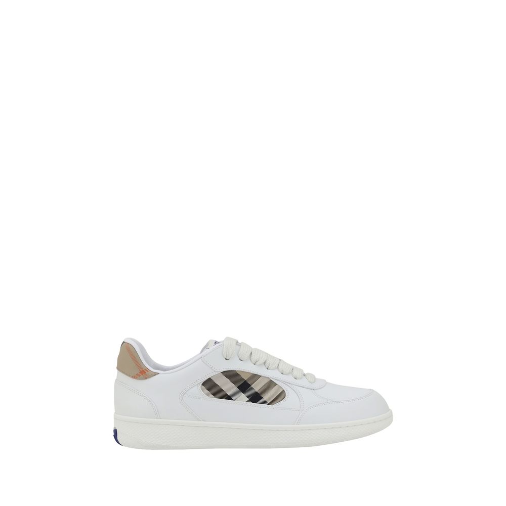 White Calfskin Low-Top Sneakers