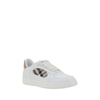 White Calfskin Low-Top Sneakers