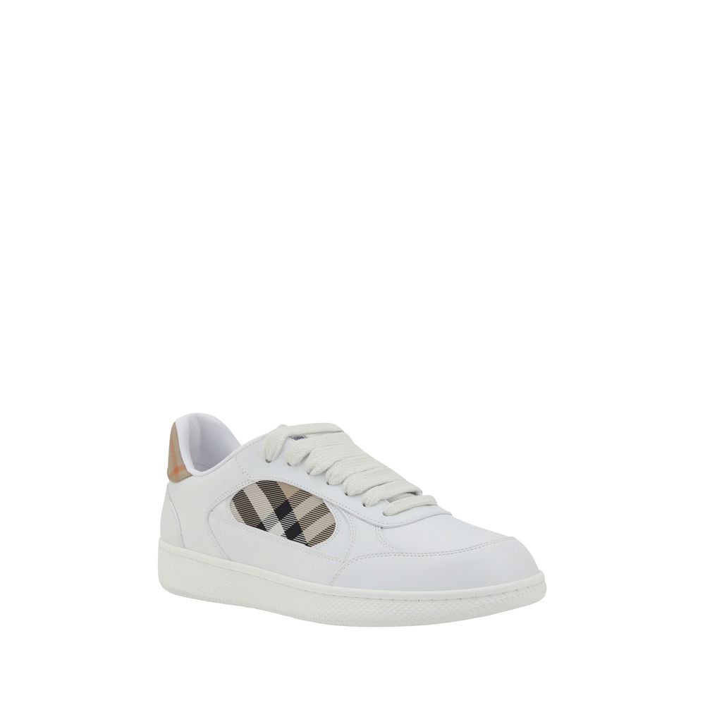 White Calfskin Low-Top Sneakers