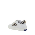 White Calfskin Low-Top Sneakers