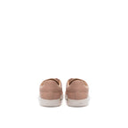 Pink Grained Leather Low Top Sneakers