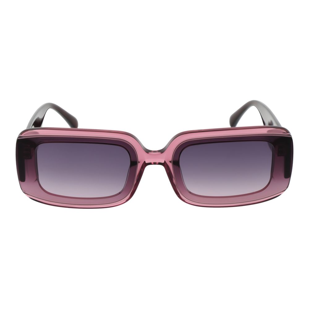 Rose Acetate Rectangle Sunglasses