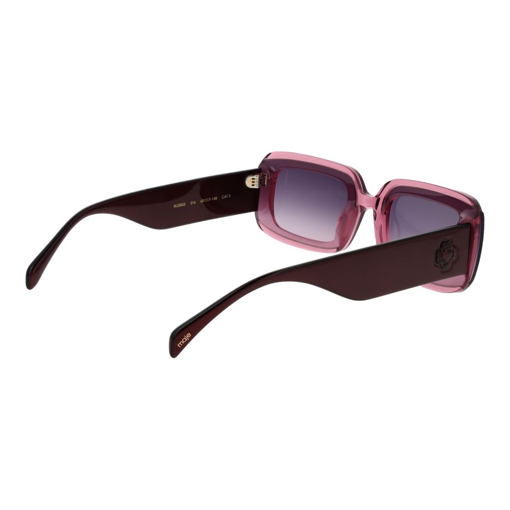 Rose Acetate Rectangle Sunglasses