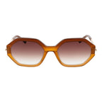 Brown Acetate Rectangle Sunglasses 55-19-140