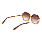 Brown Acetate Rectangle Sunglasses 55-19-140