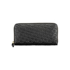 Black Leather Zip Wallet