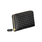 Black Leather Zip Wallet