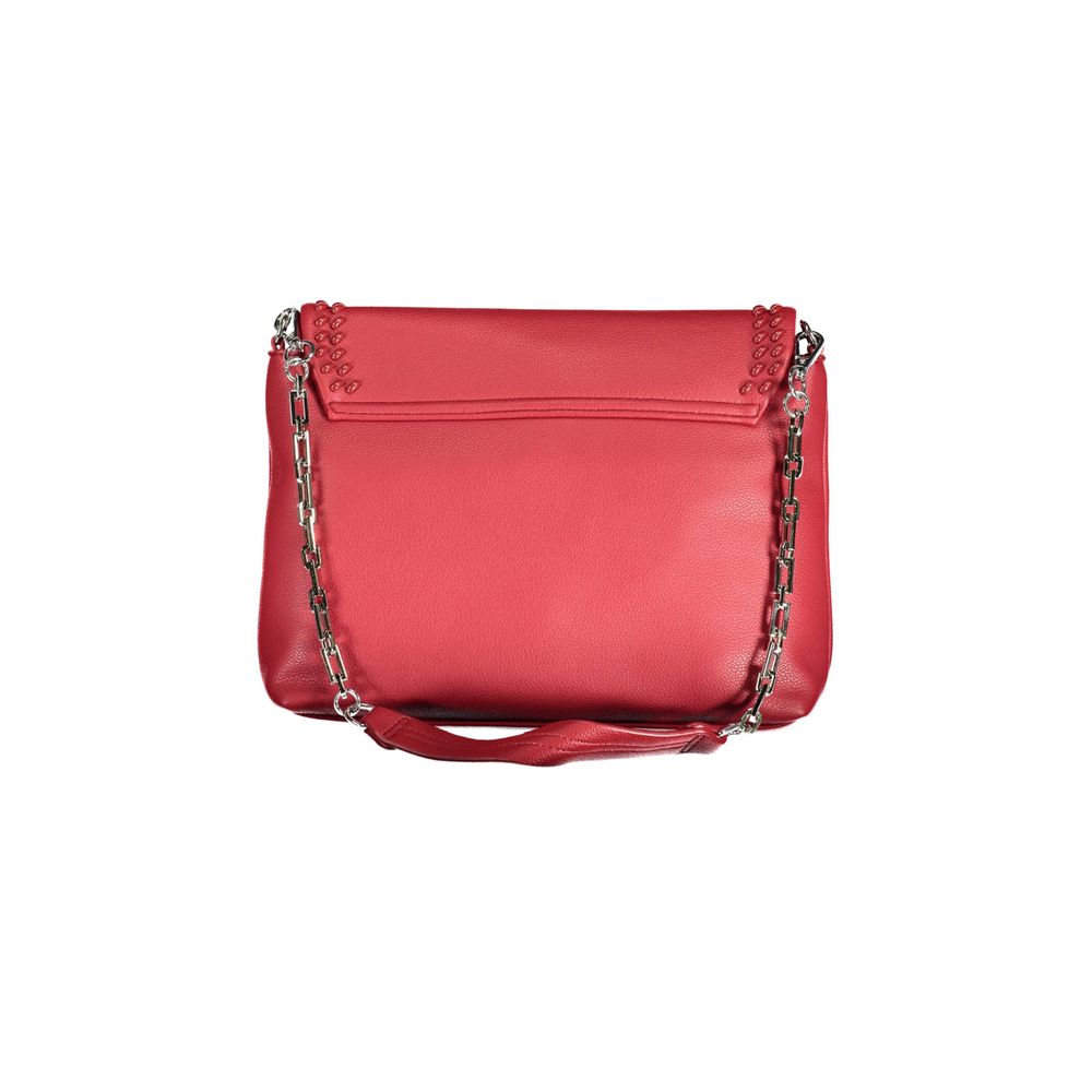 Beige Polyurethane Shoulder Bag