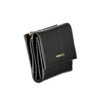 Black Leather Zip-Around Wallet