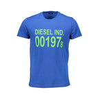 Blue Cotton Crewneck T-Shirt