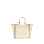 Beige Cotton Carry Tote Bag