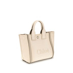 Beige Cotton Carry Tote Bag