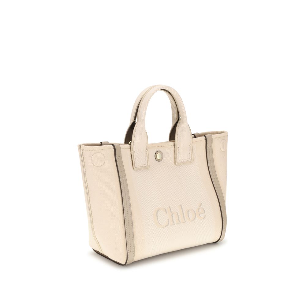 Beige Cotton Carry Tote Bag