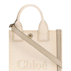 Beige Cotton Carry Tote Bag