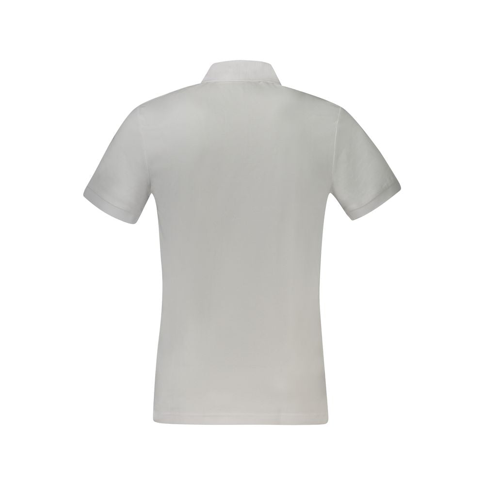 Slim Fit White Cotton-Blend Polo