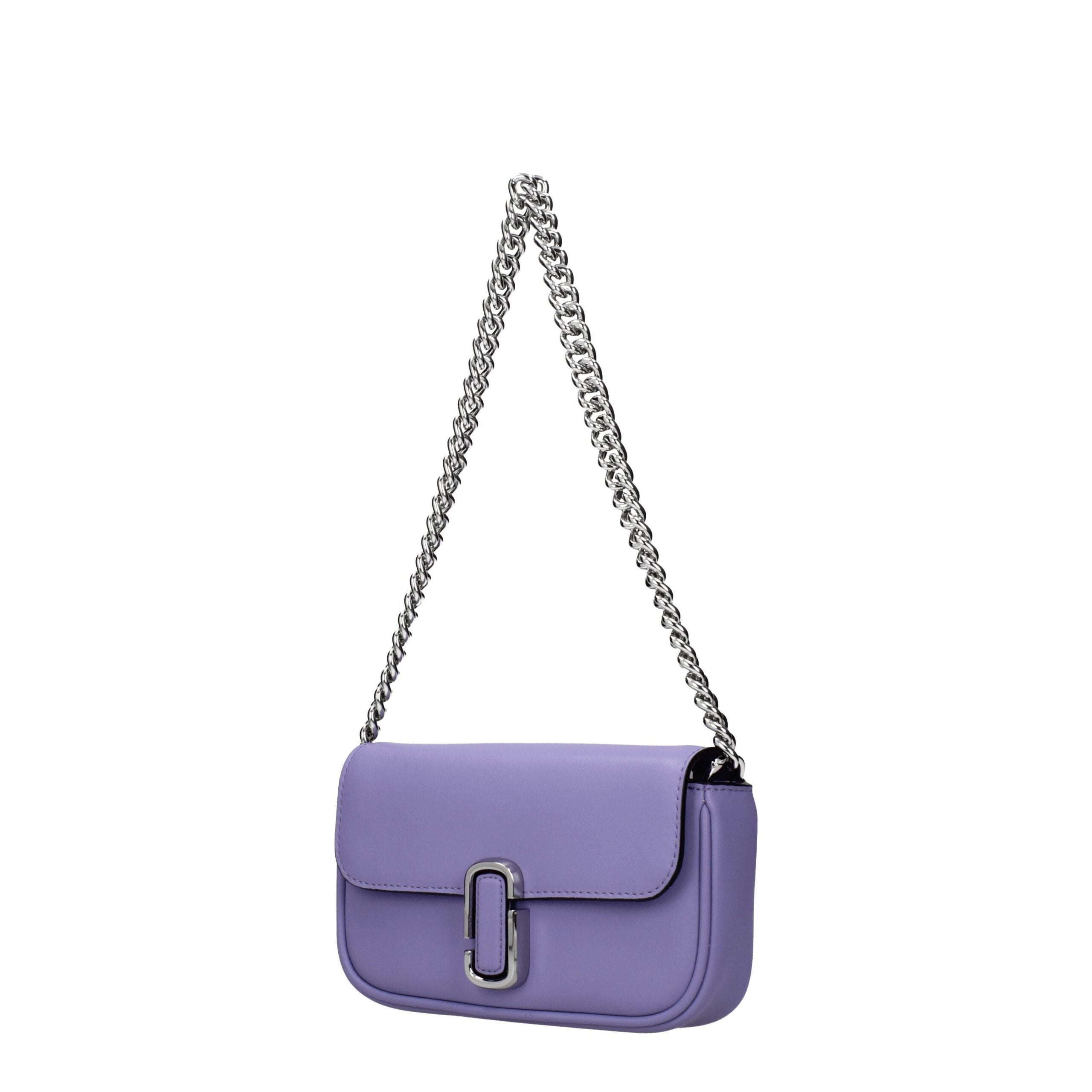 Small Violet Leather Crossbody Bag