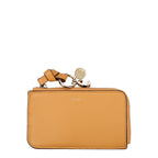 Orange Leather Coin Purse