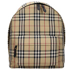 Large Check Fabric Backpack
