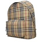 Large Check Fabric Backpack