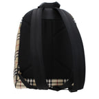 Large Check Fabric Backpack