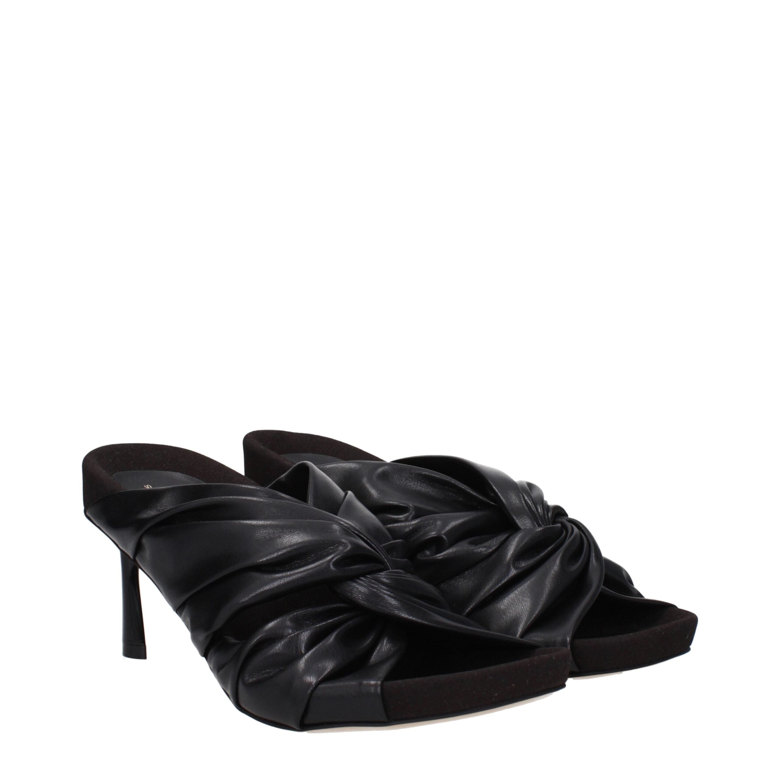 Eco Leather Stiletto Heel Sandals